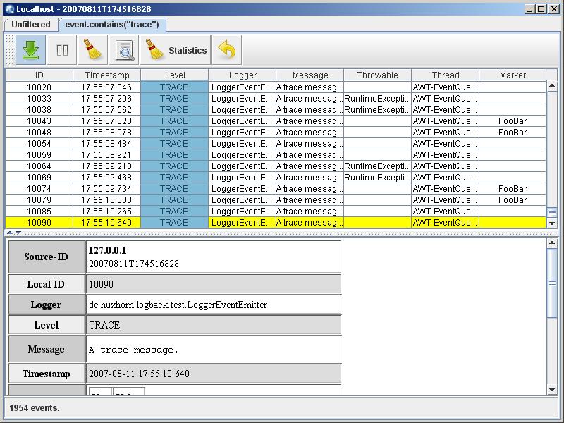 LOGBack Lumberjack Statistics