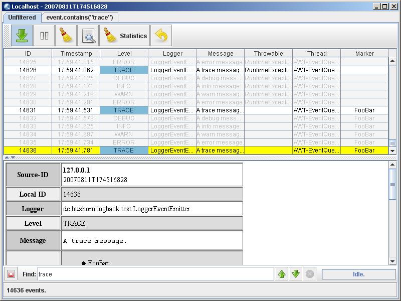 LOGBack Lumberjack Statistics